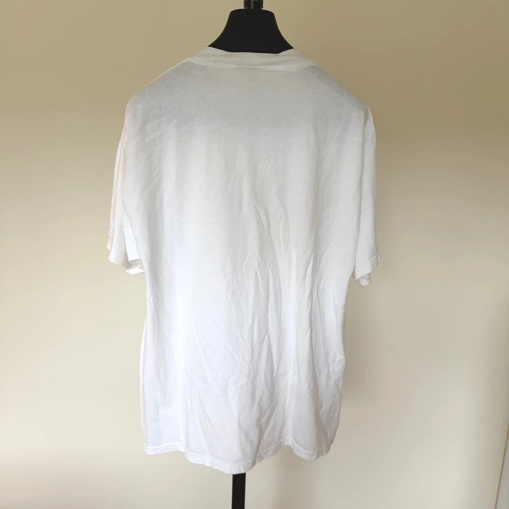 Vintage Tultex Monterey Wine Country Embossed Studded T-Shirt White XL Cotton